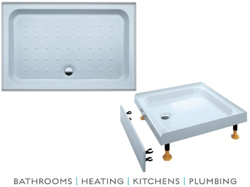 Coram Coratech® 1200 x 800mm Universal Riser Shower Tray White