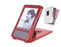 Duragadget Genuine Leather Case & Cover With Stand for Kindle 3 - Red
