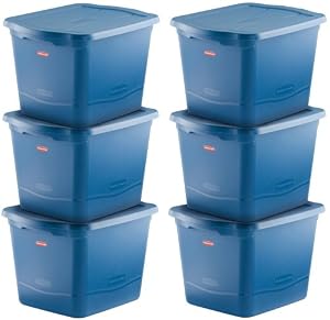 Amazon.com - Rubbermaid 18 Gallon Tote, Aquatic Metallic #3N63 - Garage