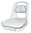 Moeller Heavy Duty Small Radius Boat Helm Seat and Cushion Set (20.5" x 16.75" x 19.5", White)