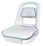 Moeller Heavy Duty Small Radius Boat Helm Seat and Cushion Set (20.5' x 16.75' x 19.5', White)