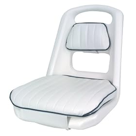 Moeller Heavy Duty Small Radius Boat Helm Seat and Cushion Set (20.5 x 16.75 x 19.5, White) by 