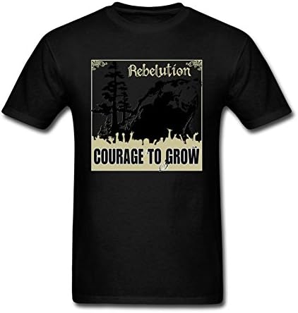 TYMLLER Men's Rebelution Courage to Grow T-shirt Size XL Black