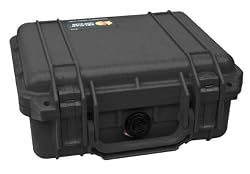 Pelican 1200 Watertight Mini-S Hard Case Without Foam Insert - Black
