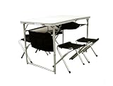SunnCamp - Table de pique-nique avec 4 tabourets