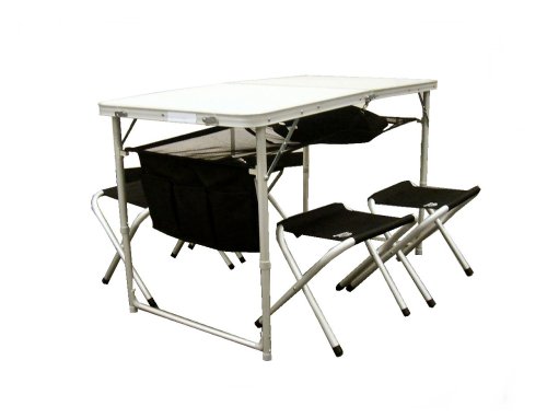 SunnCamp Table de pique-nique avec 4 tabourets