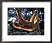 Borneo, Tanjung National Park Orangutan (Pongo Pygmaeus) juvenile stretching out between branches Framed Art Poster Print by Theo Allofs, 22x18