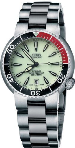 Oris Men's TT1 Divers Titanium Automatic Luminous Dial Watch #733 7562 7159MB