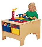 Jonti-Craft 57450JC KYDZ BUILDING TABLE - DUPLO COMPATIBLE With clear tubs