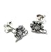 2 pairs .925 Sterling Silver Ball Sun Flower Stud Earrings Loop Post 8mm w/ear nut/Clutches