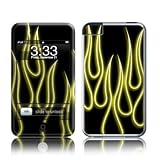 Yellow Neon Flames Design iPod touch 2G (2nd Generation) Protector Skin Decal Sticker