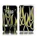 Yellow Neon Flames Design Apple iPod Touch 2G (2nd Gen) / 3G (3rd Gen) Protector Skin Decal Sticker