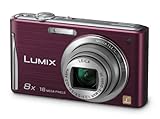 Panasonic Lumix DMC-FS35EG-V Digitalkamera (16 Megapixel, 8-fach opt. Zoom, 6,7 cm (2,7 Zoll) Display, bildstabilisiert) aubergine