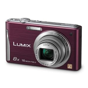 Panasonic Lumix DMC-FS35EG-V Digitalkamera (16 Megapixel, 8-fach opt. Zoom, 6,7 cm (2,7 Zoll) Display, bildstabilisiert) aubergine