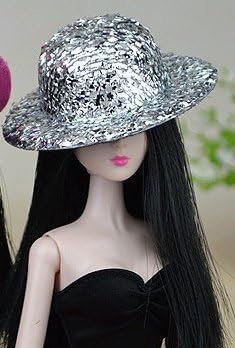 Silver Hat Headwear Accessories For 1/6 Barbie Kurhn Doll Fashion Handmade Outfit For Barbie Doll Best Gift