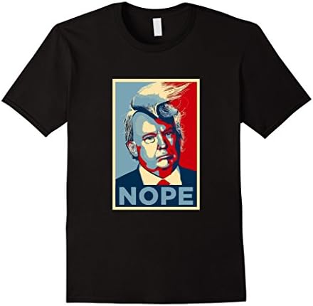 Men's NOPE Donald Trump Anti Trump T-Shirt XL Black