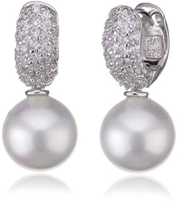 Rafaela Donata Damen-Ohrhänger Classic Collection 925 Sterling Silber Südsee-Muschelkernperlen weiß Zirkonia weiß  60800021