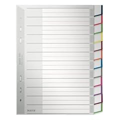 Esselte Leitz 1275 Blancoregister Plastik A5 hoch 12-teilig farbig unterteilt