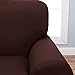 Home Fashion Designs Form Fit, Slip Resistant, Stylish Furniture Shield/Protector Featuring Lightweight Corduroy Fabric. Lucia Collection Basic Strapless Slipcover Brand. (Loveseat, Chocolate)