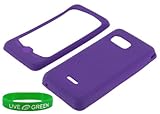 Purple Silicone Skin Case for Samsung Moment M900 Phone, Sprint