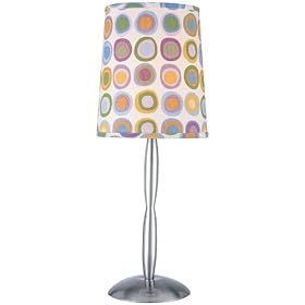 Dyno Color Dots Patterned Fabric Shade Table Lamp NEW
