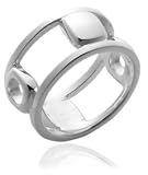 Sterling Silver Double Open Circle Ring, Size 6