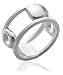 Sterling Silver Double Open Circle Ring