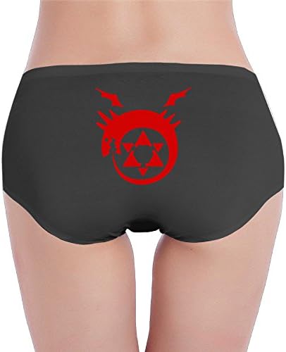 Women's Japanese Fullmetal Alchemist Dragon Star Symbol Cotton Hipster Panty Black