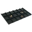 Black Leather 18 Slot Pocket Watch Display Tray Insert