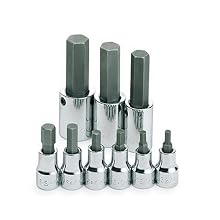 SK Hand Tools 19733 9-Piece 3/8-Inch and 1/2-Inch Drive Fractional Hex Bit Socket Set