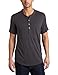 AG Adriano Goldschmied Vintage Short Sleeve Henley Shirt, Soot, X-Large