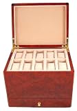 Heiden Design Burlwood Watch Box – Stores up to 23 Watches