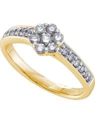 0.49CTW DIAMOND FLOWER RING
