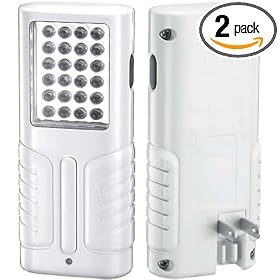 Durofix RL435 Li-Ion 3.6V Plug-in Power Outage LED Light, 2-Pack