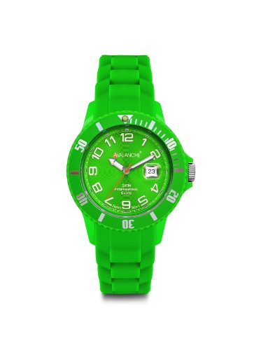 Avalanche Watch Unisex-Armbanduhr Alpha Analog Silikon gr&uuml;n AV-100S-GR-44 Preisvergleich