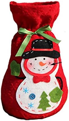 ckerchen Christmas 5.5x9.8 Santa snowboy candy gift bag bottle bag for Children party decor(pack of 4)