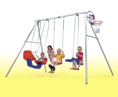 Childrens Toyshop  Toys : Triple Giant Swing Frame Set