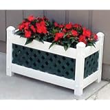 Planter: Large Green Lattice PVC