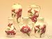 Search : Set of 5 Floral Vases in Porcelaine Dollhouse Miniature