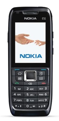 Nokia - Téléphone portable E51 - 3G / Bluetooth / photo 2 mégapixels / slot mémoire microSD / MP3 / radio FM - Noir