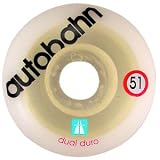 Autobahn Dual Duro White 51mm 101/97, Set of 4 Skateboard Wheels