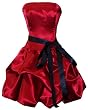 Strapless Satin Bubble Dress Cocktail Gown Prom