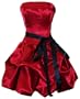 Strapless Satin Bubble Dress Cocktail Gown Prom Holiday Bridesmaid Junior Plus Size