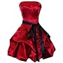 Strapless Satin Bubble Dress Cocktail Gown Prom