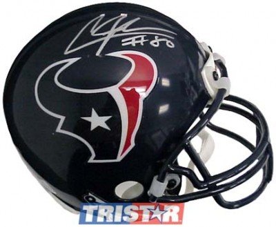 Andre Johnson Autographed/Hand Signed Houston Texans Replica Mini Helmet