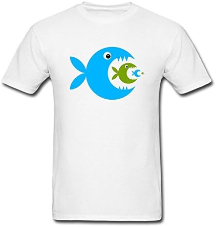 Nicesne Funny Fish Cartoon Feeding Frenzy T Shirt For Men