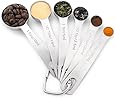 1Easylife H742 Stainless Steel Measuring Spoons, Set of 6 for Measuring Dry and Liquid Ingredients