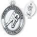 Sterling Silver Saint Christopher Mens-Boys Hockey Medal and 24-inch Chain