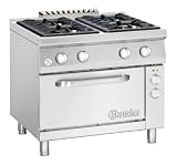 Produkt-Bild: Bartscher 2952241 4 Flammen Gasherd mit Elektrobackofen 2/1GN Serie 900