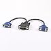 Sourcingmap Laptop Dual Link DVI-I 24 and 5 Pin Male to 2 VGA Female Cable